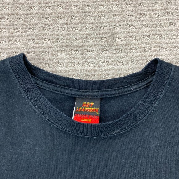 Biker Shirt Men Large L Black Hi-per Cycle Edmonton AB Eagle Skull Motorcycles - Picture 4 of 11